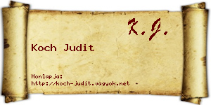 Koch Judit névjegykártya